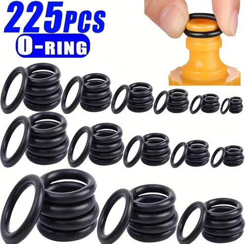 225pcs black rubber - 225pcs,