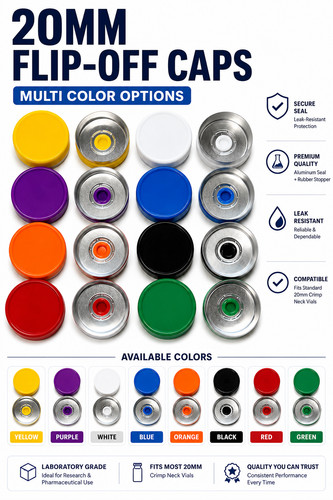20mm vial flip off caps - off,