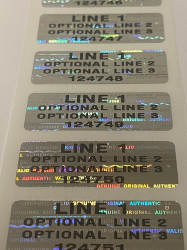100 custom printed - 100, tamper