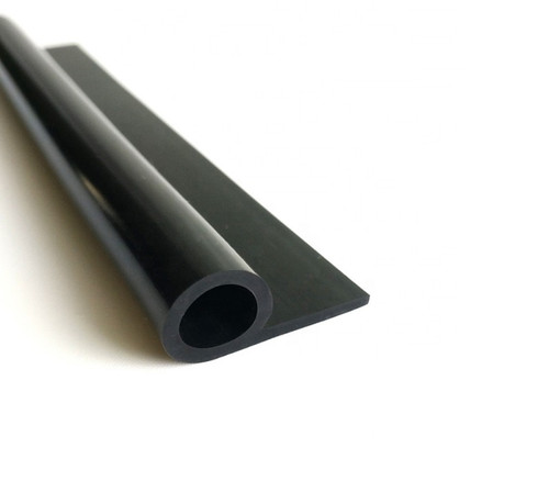 Rubber seal shaped 1 - p-shaped,, in