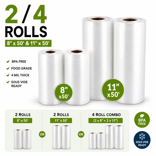 Vacuum sealer rolls - 8", x
